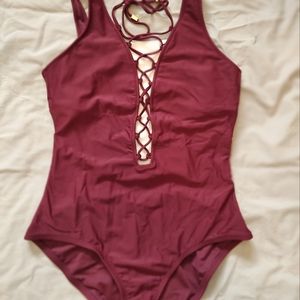 Women's Front Lace-up Swimsuit